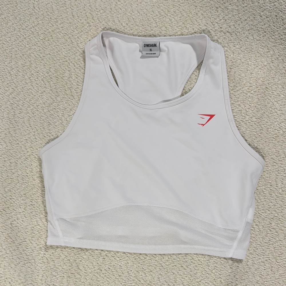 White Gymshark Sports top